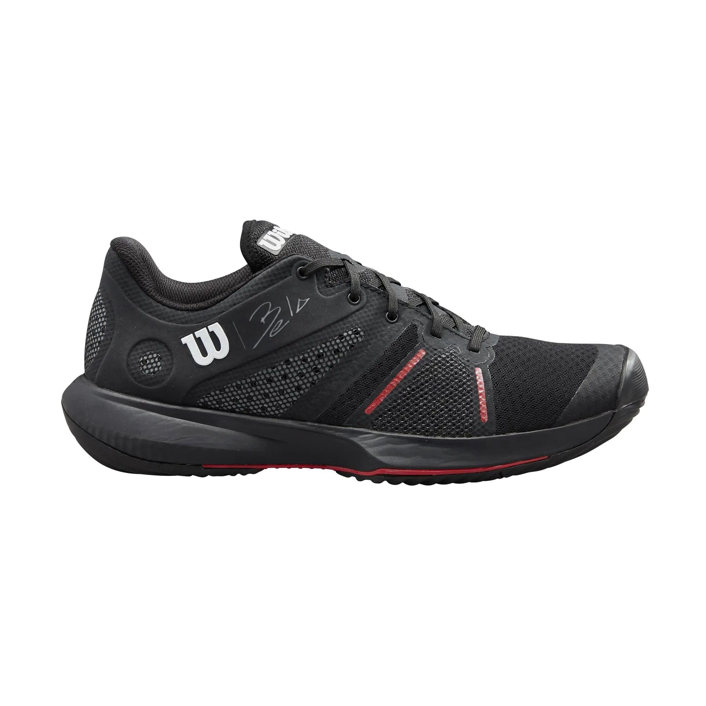 WILSON Mens Sneaker Black/Red 9.5